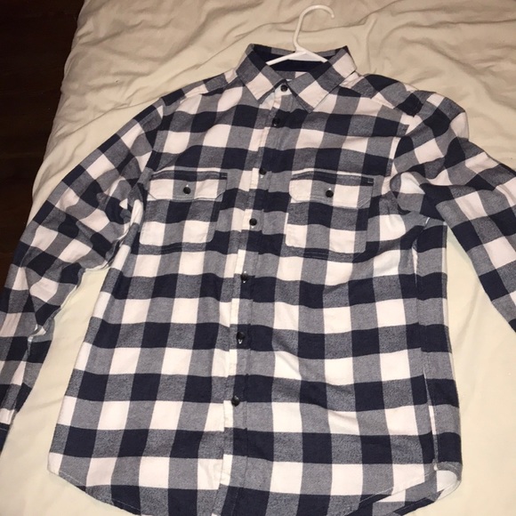 Navy blue Goodfellow & Co long sleeve flannel - Picture 1 of 6